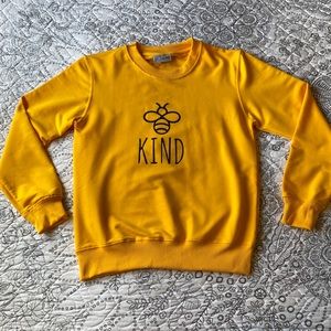 Bee KIND yellow sweatshirt size S